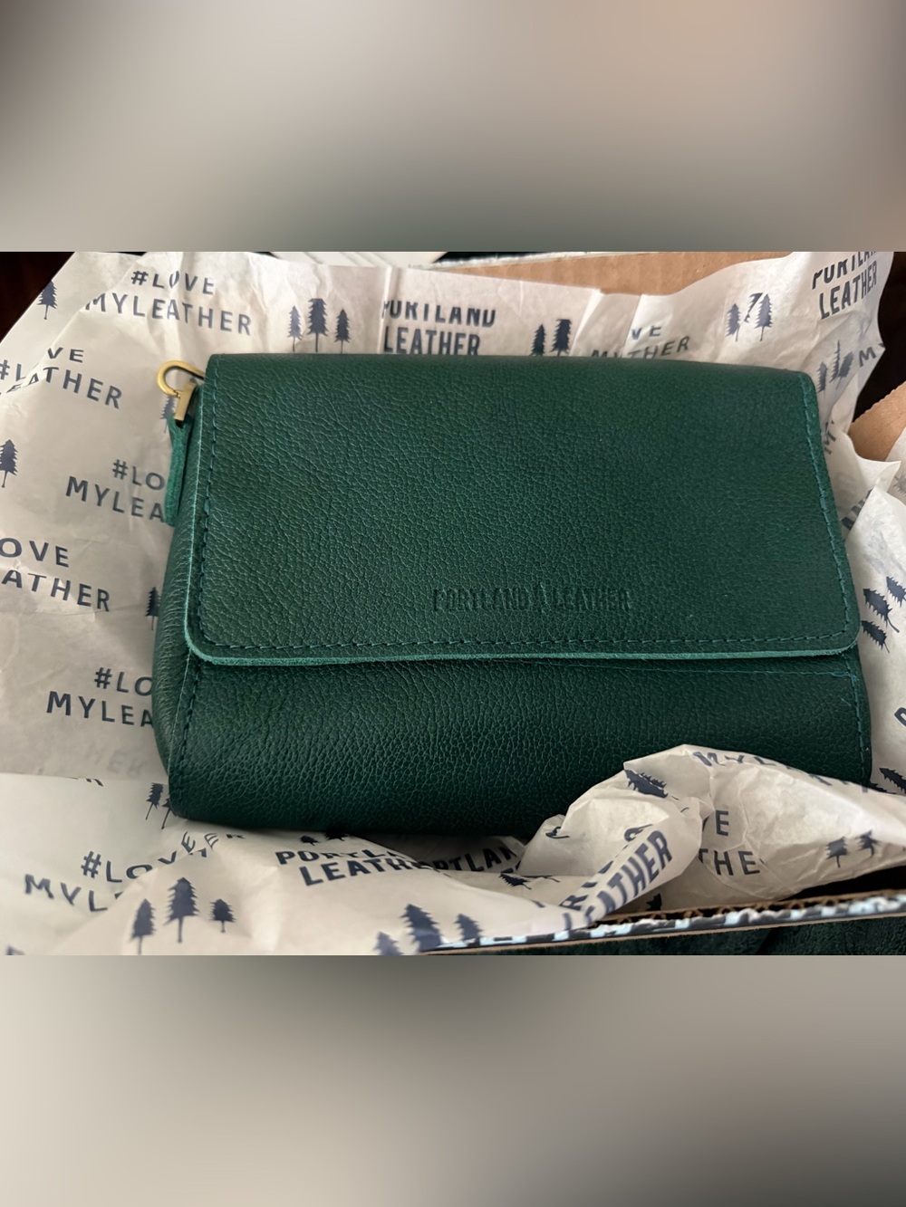 Portland Leather Sea Glass Green Leather Mini Metro Crossbody